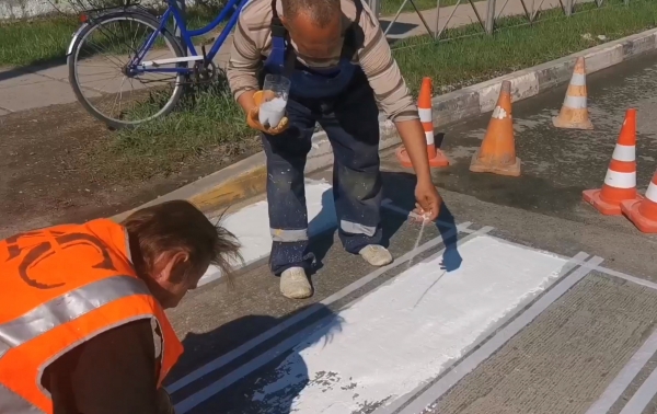 В Югорске нанесут более 25 тысяч кв. м. дорожной разметки