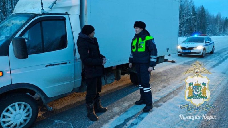 Госавтоинспекторы Югры оказали помощь замерзающему автомобилисту