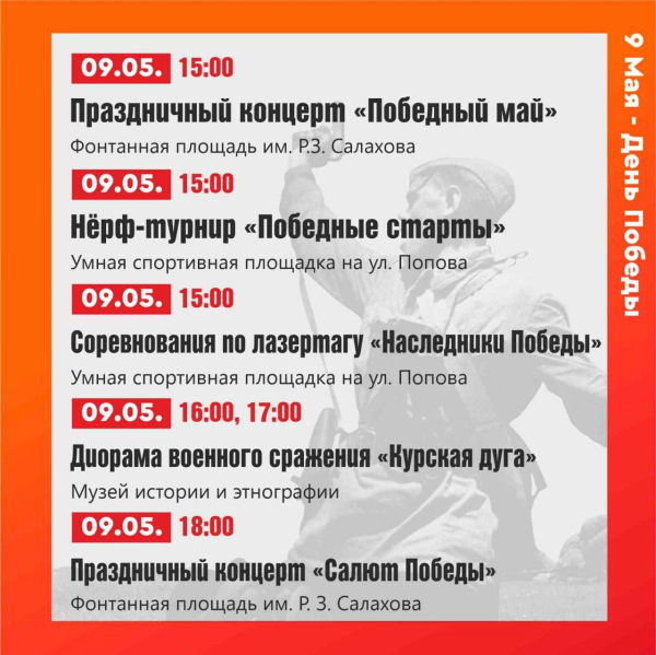 Праздничная программа мероприятий и акций, посвященных 80-летию Великой Победы