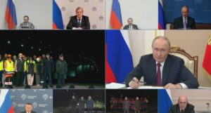 Владимир Путин дал старт движению на новом мосту через Обь в районе Сургута