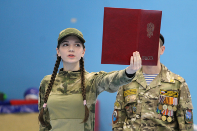 В Югорске прошло торжественное посвящение воспитанников военно-патриотического клуба «Ратник»